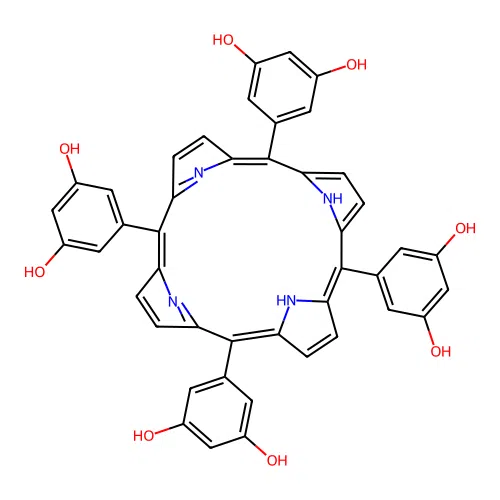 5,10,15,20-Tetrakis(3,5-dihydroxyphenyl)porphyrin structure