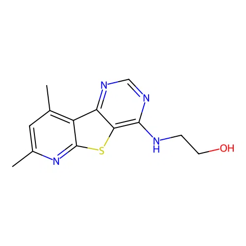 2-((7,9-Dimethylpyrido[3',2':4,5]thieno[3,2-d]pyrimidin-4-yl)amino)ethanol structure