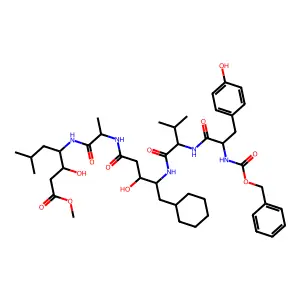 Cbz-Tyr-Val-ACHPA-Ala-Sta-OMe structure