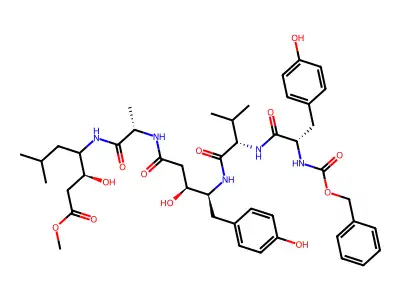 Cbz-Tyr-Val-(Tyr)Sta-Ala-Sta-OMe structure