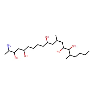 (2S,3S,5R,10S,12R,14R,15S,16S)-2-amino-12,16-dimethylicosane-3,5,10,14,15-pentol structure