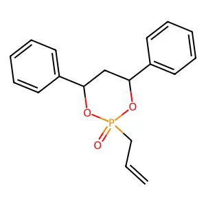 4,6-Diphenyl-2-(2-propenyl)-1,3-dioxa-2-phosphorinane 2-oxide structure