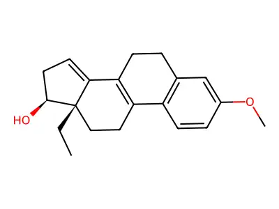 13-Ethyl-3-methoxy-6,7,11,12,16,17-hexahydrocyclopenta[a]phenanthren-17-ol structure