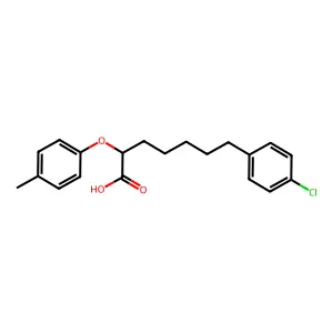 2-(4-Methylphenoxy)-7-(4-chlorophenyl)heptanoic acid structure