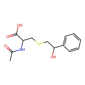 N-Acetyl-S-(2-phenyl-2-hydroxyethyl)cysteine structure