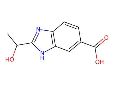 2-(1-Hydroxy-ethyl)-1H-benzoimidazole-5-carboxylic acid structure