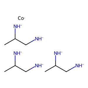 Tris(1,2-propanediamine)cobalt(3+) trichloride structure