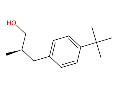 (2R)-3-(4-tert-butylphenyl)-2-methylpropan-1-ol structure