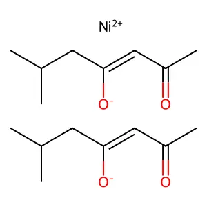 Bis(6-methyl-2-oxohept-3-en-4-olate);nickel(2+) structure