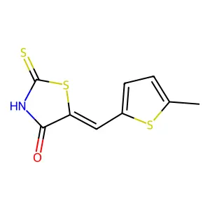 (5Z)-5-[(5-methylthiophen-2-yl)methylidene]-2-sulfanyl-1,3-thiazol-4(5H)-one structure