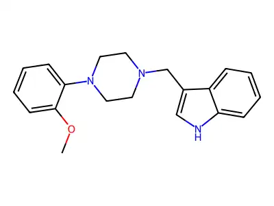 1H-Indole, 3-[[4-(2-methoxyphenyl)-1-piperazinyl]methyl]- structure