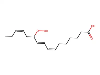 (11S)-11-hydroperoxyhexadeca-7,9,13-trienoic acid structure
