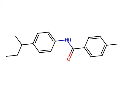 N-(4-butan-2-ylphenyl)-4-methylbenzamide structure