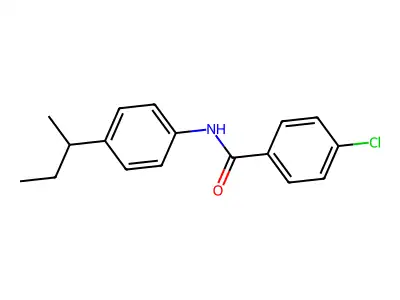 N-(4-butan-2-ylphenyl)-4-chlorobenzamide structure