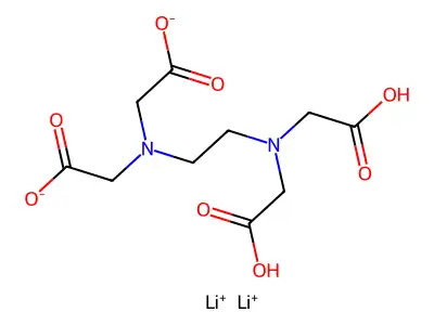 Glycine, N,N'-1,2-ethanediylbis[N-(carboxymethyl)-, dilithium salt structure