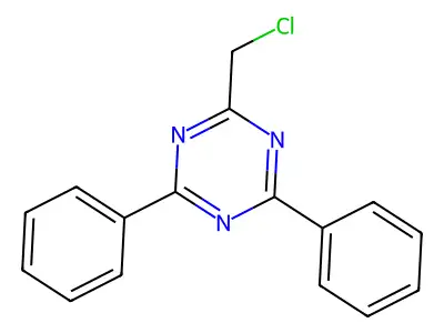 2-Chloromethyl-4,6-diphenyl-(1,3,5)triazine structure