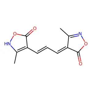 4-[3-(5-Hydroxy-3-methylisoxazol-4-YL)allylidene]-3-methyl-(4H)isoxazol-5-one structure