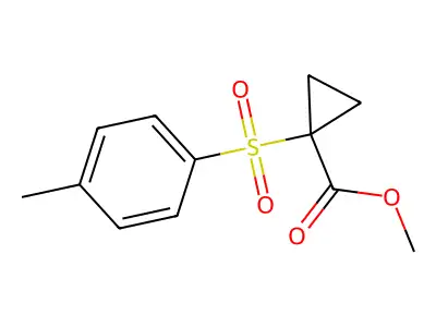 Cyclopropanecarboxylic acid, 1-((4-methylphenyl)sulfonyl)-, methyl ester structure
