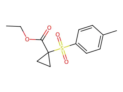 Cyclopropanecarboxylic acid, 1-((4-methylphenyl)sulfonyl)-, ethyl ester structure