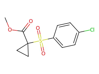 Cyclopropanecarboxylic acid, 1-((4-chlorophenyl)sulfonyl)-, methyl ester structure
