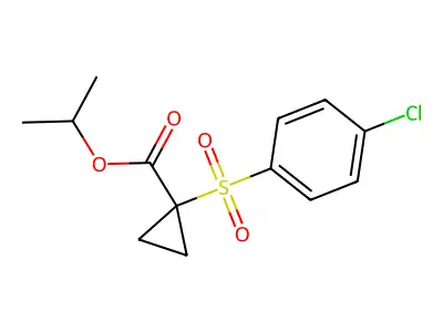 Cyclopropanecarboxylic acid, 1-((4-chlorophenyl)sulfonyl)-, 1-methylethyl ester structure