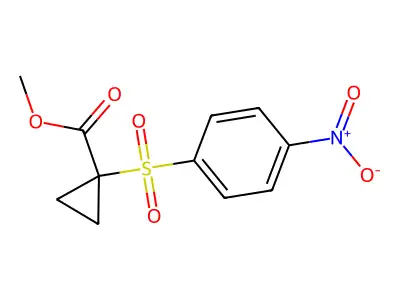 Cyclopropanecarboxylic acid, 1-((4-nitrophenyl)sulfonyl)-, methyl ester structure