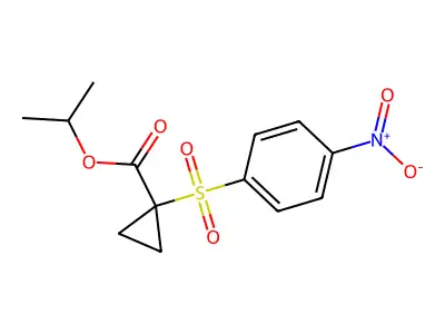 Cyclopropanecarboxylic acid, 1-((4-nitrophenyl)sulfonyl)-, 1-methylethyl ester structure