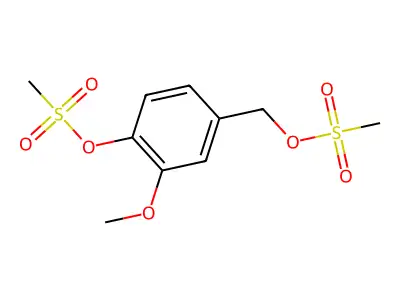 Methanesulfonic acid 4-methanesulfonyloxymethyl-2-methoxy-phenyl ester structure