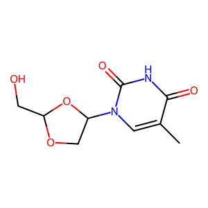 (-)alpha-DioxolanT structure