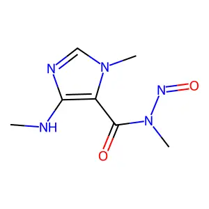 1H-Imidazole-5-carboxamide, N,1-dimethyl-4-(methylamino)-N-nitroso- structure