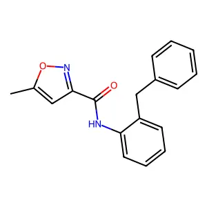 3-Isoxazolecarboxamide, 5-methyl-N-(2-(phenylmethyl)phenyl)- structure