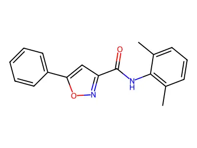 3-Isoxazolecarboxamide, N-(2,6-dimethylphenyl)-5-phenyl- structure