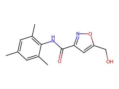 3-Isoxazolecarboxamide, 5-(hydroxymethyl)-N-(2,4,6-trimethylphenyl)- structure