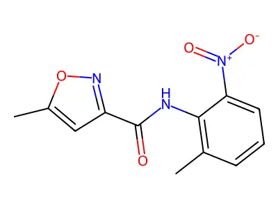 3-Isoxazolecarboxamide, 5-methyl-N-(2-methyl-6-nitrophenyl)- structure