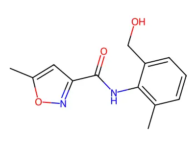 3-Isoxazolecarboxamide, N-(2-(hydroxymethyl)-6-methylphenyl)-5-methyl- structure