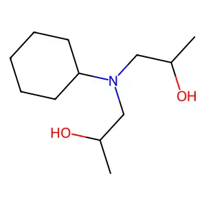 1-[Cyclohexyl(2-hydroxypropyl)amino]propan-2-ol structure