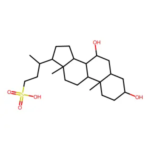 3,7-Dihydroxy-24-norcholane-23-sulfonate structure