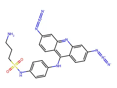 3-Amino-N-(4-((3,6-diazido-9-acridinyl)amino)phenyl)-1-propanesulfonamide structure