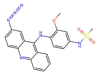 N-(4-((2-Azido-9-acridinyl)amino)-3-methoxyphenyl)methanesulfonamide structure