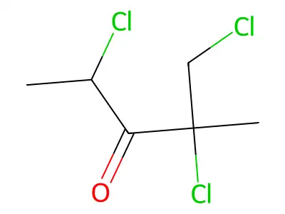1,2,4-Trichloro-2-methyl-3-pentanone structure