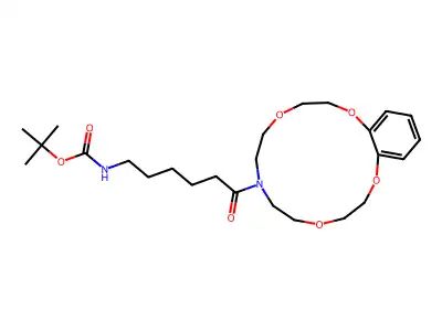 N-(N'-tert-Butoxycarbonyl-6-aminohexanoyl)benzoaza-15-crown-5 structure