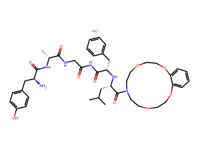 L-Phenylalaninamide, L-tyrosyl-D-alanylglycyl-N-(3-methyl-1-((2,3,5,6,8,9,11,12-ocathydro-7H-1,4,10,13,7-benzotetraoxaazacyclopentadecin-7-yl)carbonyl)butyl)-, monohydrochloride, (S)- structure