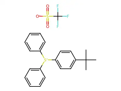 (4-tert-Butylphenyl)diphenylsulfonium triflate structure