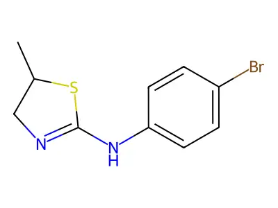 N-(4-bromophenyl)-5-methyl-4,5-dihydro-1,3-thiazol-2-amine structure