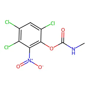 Phenol, 3,4,6-trichloro-2-nitro-, methylcarbamate (ester) structure