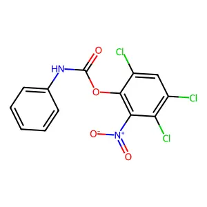 Phenol, 2-nitro-3,4,6-trichloro-, phenylcarbamate structure