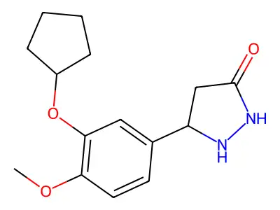 5-[3-(Cyclopentyloxy)-4-methoxyphenyl]pyrazolidin-3-one structure
