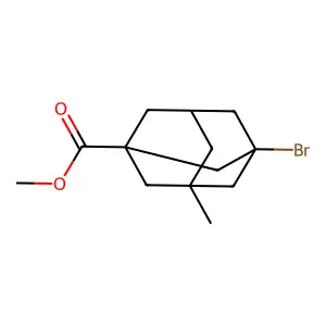 Methyl 3-bromo-5-methyltricyclo[3.3.1.13,7]decane-1-carboxylate structure