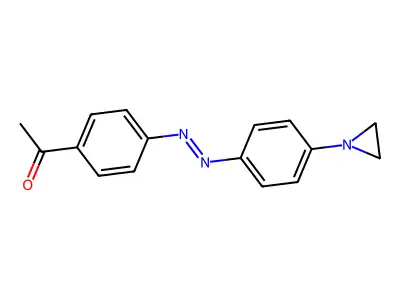 Ethanone, 1-[4-[2-[4-(1-aziridinyl)phenyl]diazenyl]phenyl]- structure