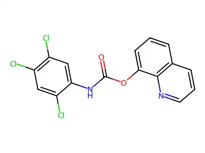 8-Quinolyl N-(2,4,5-trichlorophenyl)carbamate structure